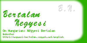 bertalan negyesi business card